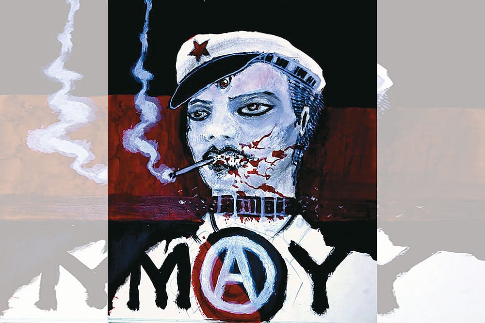 Today’s politics has gone beyond the liberal dream of reconciliation. The divide is sharpening. The antagonism of today is clear. There are clear political questions raised in front of today’s youth and we have to make some choices. - May: Artwork by Aranya 