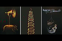 | Courtesy: Vadehra Art Gallery : Marx Archive, 2018: Artwork by K. M. Madhusudhanan