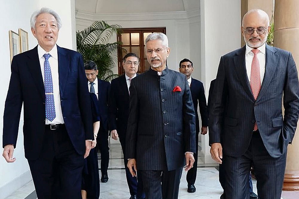 S Jaishankar with Temasek Holdings Chairman
