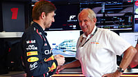 Red Bull F1 driver Max Verstappen and advisor Helmut Marko