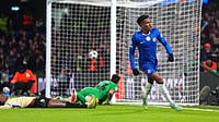 Atalanta Vs Chelsea LIVE Score, UEFA Champions League: La Dea Eye Home Advantage Against Estevao-Led Blues | Photo: AP/Bradley Collyer : Chelsea's Estevao celebrates after scoring his side's second goal during the UEFA Champions League opening phase match against Barcelona in November 25, 2025.