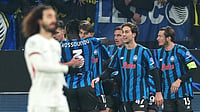 Atalanta 2-1 Chelsea Highlights, UEFA Champions League: De Ketelaere Rescues Win For La Dea – As It Happened | Photo: AP/Antonio Calanni : Atalanta's Charles De Ketelaere celebrates after scoring his side's second goal during the UEFA Champions League opening phase match against Chelsea on December 9, 2025.