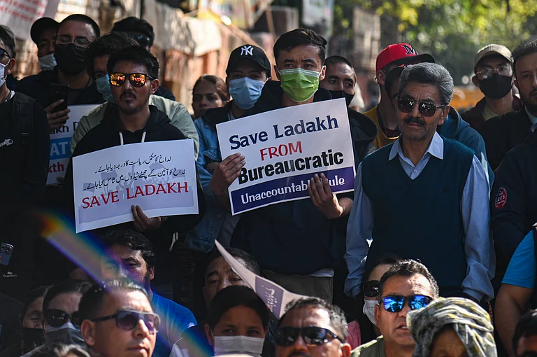 Ladakh Protest - null