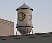IMAGO/UPI : A water tower is seen on the Warner Bros. Studios lot in Burbank, California on Sunday, December 7, 2025
