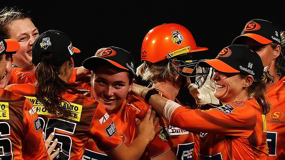 Perth Scorchers celebrate their win over Melbourne Stars in the Women's Big Bash League 2025 Knockout. - X/Perth Scorchers