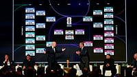 | Photo: AP/Chris Carlson : Alexi Lalas and Ronaldo listen as FIFA President Gianni Infantino and host Andrés Cantor applaude as Francesco Totti, and Hristo Stoichkov look on during the match schedule reveal for the FIFA World Cup 2026 in Washington, Saturday, Dec. 6, 2025.