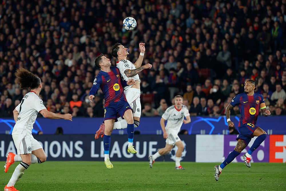 FC Barcelona vs Eintracht Frankfurt UCL 2025-26 match photo-Robert Lewandowski