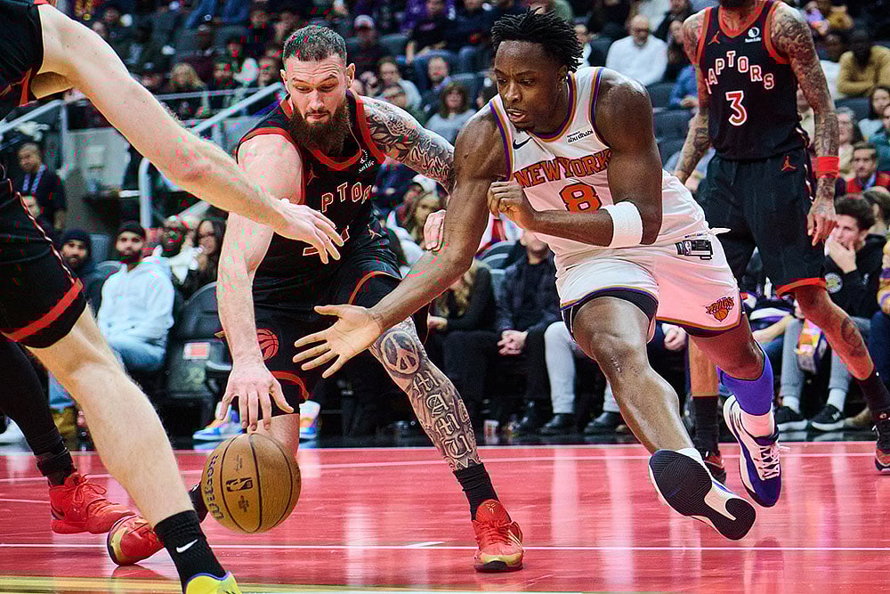 Toronto Raptors vs New York Knicks NBA Cup game-OG Anunoby