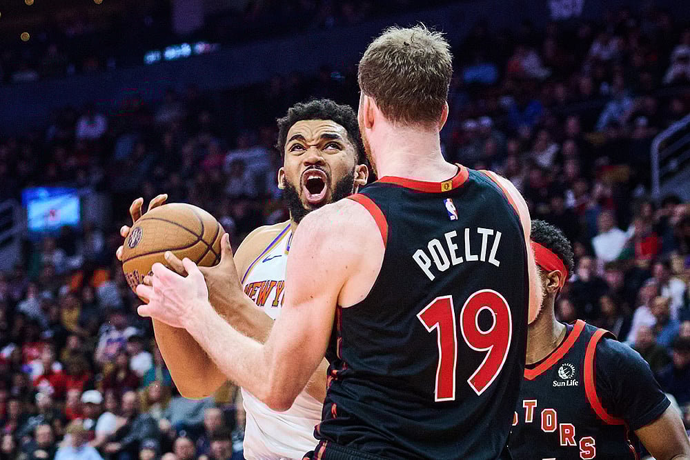 Toronto Raptors vs New York Knicks NBA Cup game-Karl-Anthony Towns