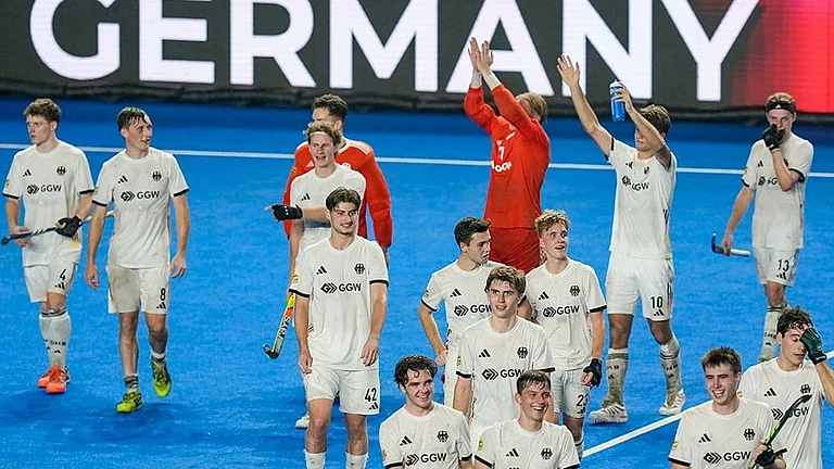 Germany will face Spain in the finals of the FIH Men's Junior Hockey World Cup, at Mayor Radhakrishnan Hockey Stadium in Chennai on Wednesday, December 10. - | Photo: PTI/R SenthilKumar