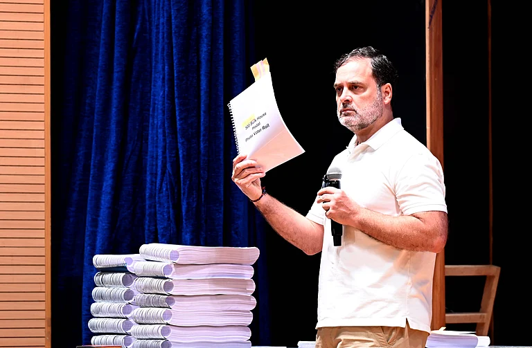 Gandhi shared on X a media report titled “opposition, voters cry foul over fading ink markers” and wrote: “Election commission gaslighting citizens is how trust has collapsed in our democracy. Vote Chori is an anti-national act.” - IMAGO; Representative image