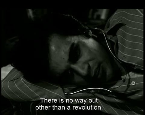 A scene from Ray's 'Pratidwandi' starring Dhritiman Chatterjee