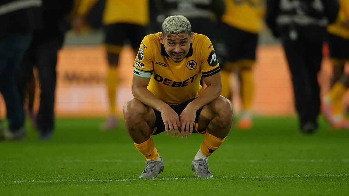 Wolverhampton Wanderers' Andre reacts after the English Premier League match against Manchester United on December 8, 2025. - | Photo: AP/Dave Shopland