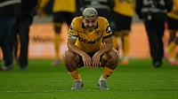 | Photo: AP/Dave Shopland : Wolverhampton Wanderers' Andre reacts after the English Premier League match against Manchester United on December 8, 2025.