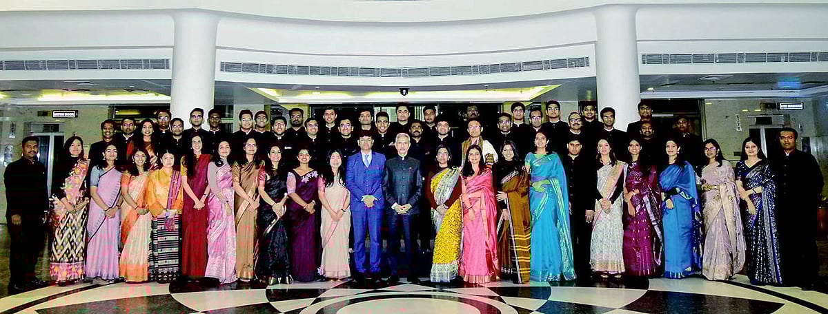 External Affairs Minister S Jaishankar poses for a group picture with Indian Foreign Service Officer Trainees of the 2025 batch 
 - null
