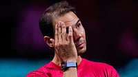 Rafael Nadal Undergoes Surgery To Address Long-Standing Right-Hand Pain | Photo: AP/Manu Fernandez : Spain's Rafael Nadal during a tribute after playing his last match as a professional tennis player in the Davis Cup quarterfinals at the Martin Carpena Sports Hall in Malaga, southern Spain, on Nov. 20, 2024.