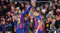 La Liga 2025-26: Raphinha's Brace Secures Fifth Consecutive Win For Barcelona Against Osasuna At Camp Nou Opta : Lamine Yamal and Raphinha celebrate Barcelona's first goal