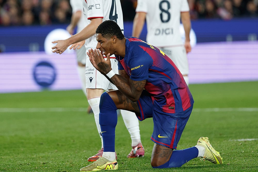 Barcelona vs Osasuna La liga match-Marcus Rashford