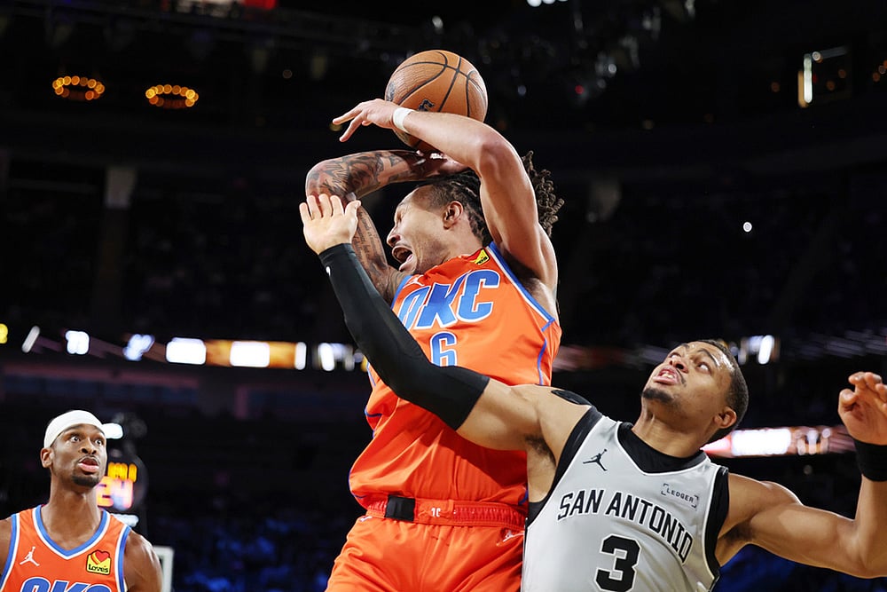 Oklahoma City Thunder Vs San Antonio Spurs NBA Cup semifinals-Jaylin Williams