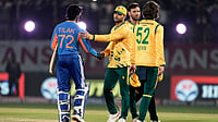 India Vs South Africa Highlights, 3rd T20I: IND Take 2-1 Lead After Seven-Wicket Win (AP Photo/Ashwini Bhatia) : South Africa's captain Aiden Markram congratulate India's Tilak Varma, left, after India won the match during the third T20 cricket match between India and South Africa in Dharamshala, India, Sunday, Dec. 14, 2025