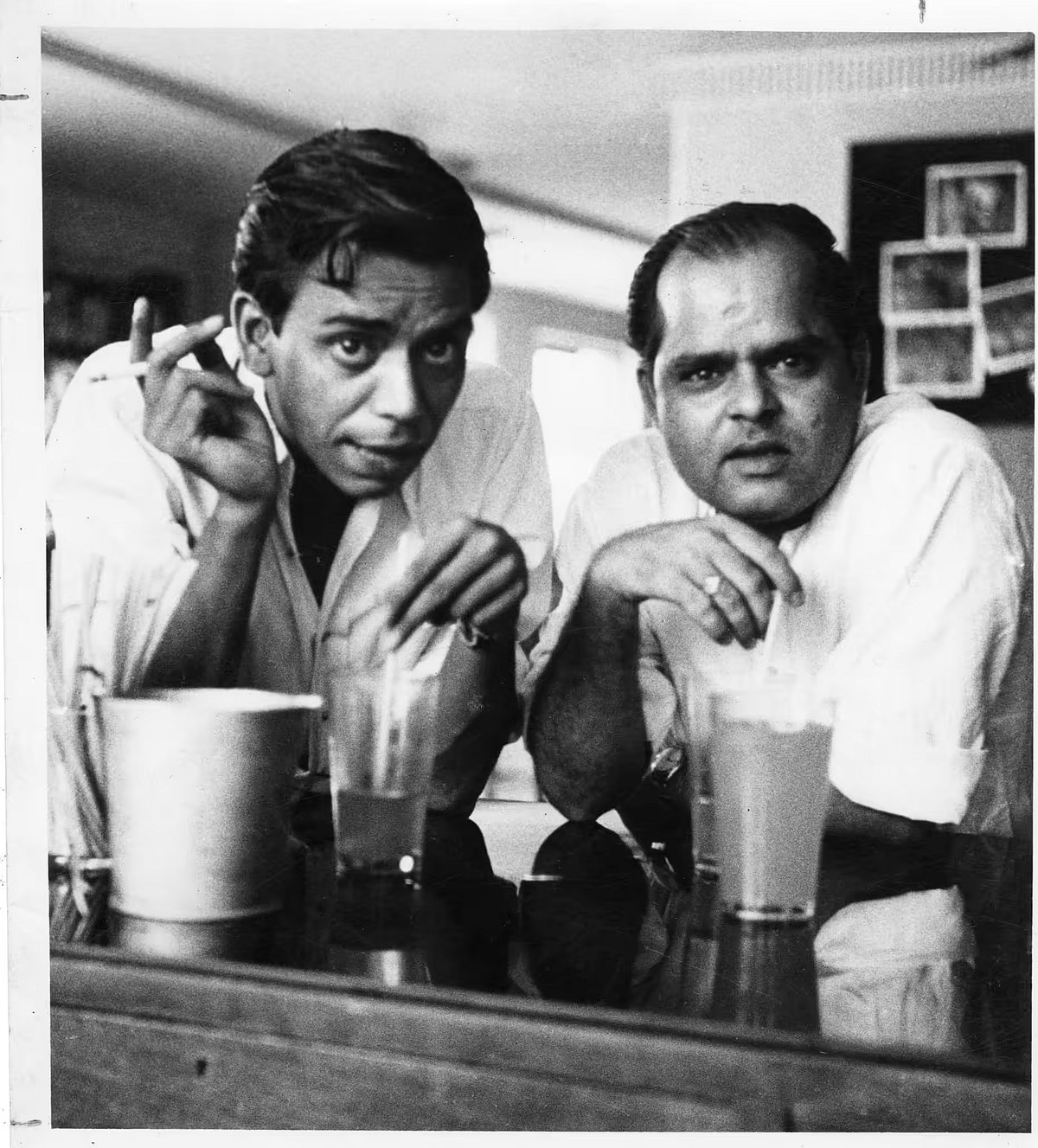 Lyricist Shailendra with composer Roshan