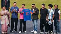 Lionel Messi GOAT India Tour Concludes With Delhi Leg: Here's All That Happened PTI : (From left) Delhi chief minister Rekha Gupta, Uruguayan footballer Luis Suarez, Argentina's Lionel Messi, ICC chairman Jay Shah, Argentina's Rodrigo De Paul and others during the GOAT India Tour 2025, at Arun Jaitley Stadium in New Delhi.