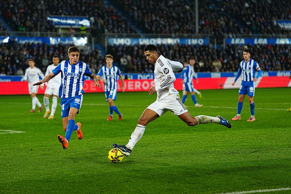 Alaves vs Real Madrid Spanish La Liga soccer match-Jude Bellingham