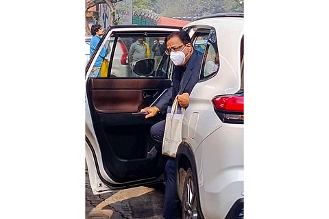 Yes Bank co-founder Rana Kapoor arrives at the Enforcement Directorate headquarters as part of a money laundering investigation against Reliance Anil Ambani group companies, in New Delhi.