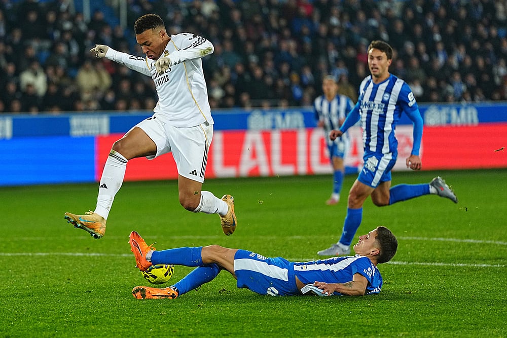 Alaves vs Real Madrid Spanish La Liga soccer match-Mbappe
