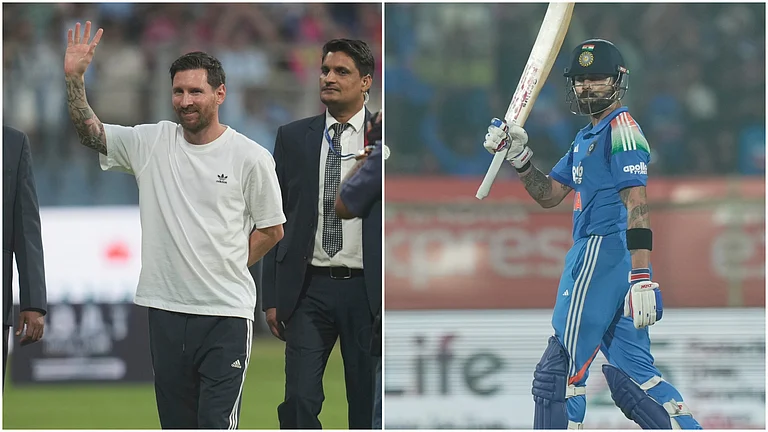 GOAT Tour Of India 2025: Will Virat Kohli Meet Lionel Messi In New Delhi? See Final Leg Details - | Photos: AP