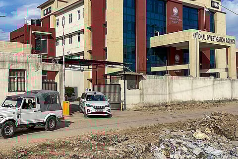 National Investigation Agency (NIA) team arrives to present a charge sheet in Pahalgam terror attack case before a NIA special court, in Jammu.