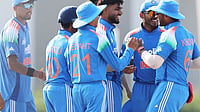 India Vs Malaysia LIVE Score, U19 Asia Cup: Unbeaten Blue Colts Face Winless Opponents In Group A Finale | Photo: X/ACCMedia1 : India U19 players celebrate a wicket during their ACC U19 Asia Cup match against Pakistan on December 14, 2025.