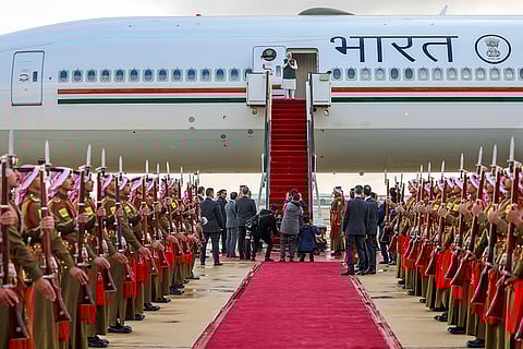Prime Minister Narendra Modi emplanes for Ethiopia after concluding his visit to Jordan.