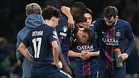 PSG Vs Flamengo Live Score, FIFA Intercontinental Cup: Parisians Aim To Clinch 6th Title Of 2025 | Photo: AP/Thibault Camus : PSG's Achraf Hakimi leaves the field injured during the Champions League opening phase soccer match between Paris Saint-Germain and Bayern Munich in Paris, France.