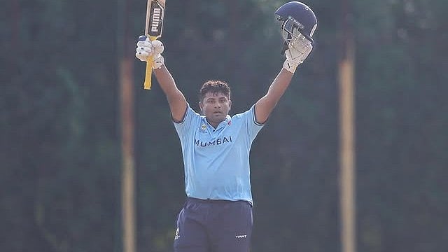 Mumbai's Sarfaraz Khan during the Syed Mushtaq Ali Trophy match against Rajasthan on December 16, 2025. - | Photo: Instagram/sarfarazkhan97