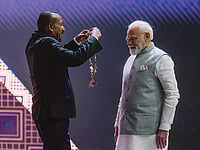 | Photo: @PMEthiopia/X via PTI  : Prime Minister Narendra Modi being conferred with Ethiopia's highest award 'The Great Honour Nishan of Ethiopia' by his Ethiopian counterpart Abiy Ahmed Ali during a ceremony at the Addis International Convention Centre, in Addis Ababa. 