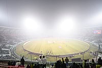 India Vs South Africa, 4th T20I: See Best Photos From Lucknow’s Ekana Stadium | Photo: PTI/Ravi Choudhary : A view of Ekana Cricket Stadium shrouded in dense fog ahead of the fourth T20 International between India and South Africa, in Lucknow.