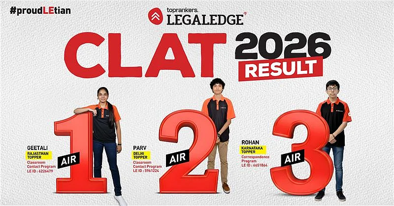 CLAT 2026 result top rankers ad