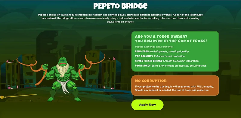 Pepeto bridge advertisement