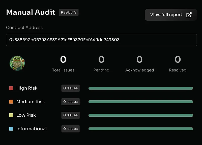 Smart contract audit with no issues