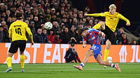 Crystal Palace 2-2 KuPS, UEFA Conference League: Eagles Forced To Settle For Play-offs Justin Devenny heads home his goal for Crystal Palace
