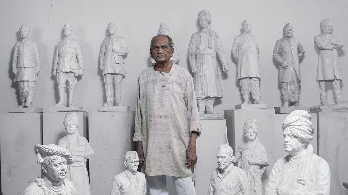 Often referred to as the “statue man”, Sutar was known for his long engagement with large-scale sculpture in bronze and stone. - Facebook 