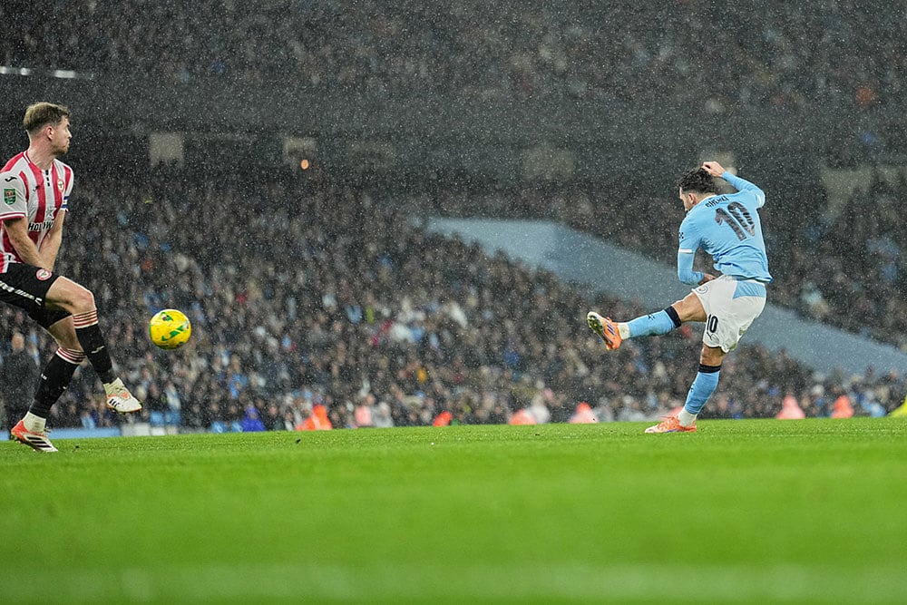 Manchester City vs Brentford EFL Cup Soccer-Rayan Cherki