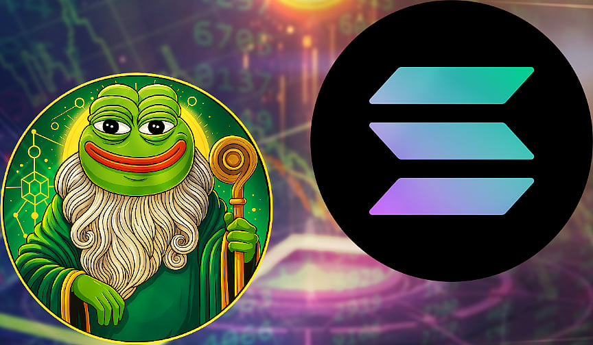 Pepeto and Solana logos.