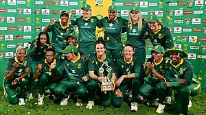 Instagram/proteaswomensca : South African Team Poses After Beating Ireland 3-0 In Women's ODI Series 2025