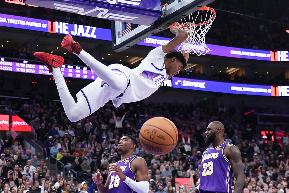 Los Angeles Lakers vs Utah Jazz NBA game-Ace Bailey