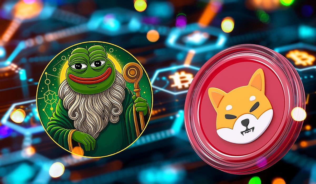 Pepe the Frog wizard and Shiba Inu coin