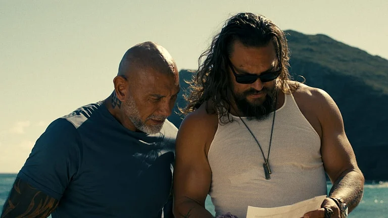 Jason Momoa and Dave Bautista in The Wrecking Crew - X/Amazon MGM Studios