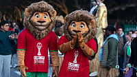 | Photo: AP/Mosa'ab Elshamy : People dressed as mascots take part in a parade celebrating the upcoming Africa Cup of Nations soccer competition, in Rabat, Morocco, Saturday, Dec. 20, 2025.