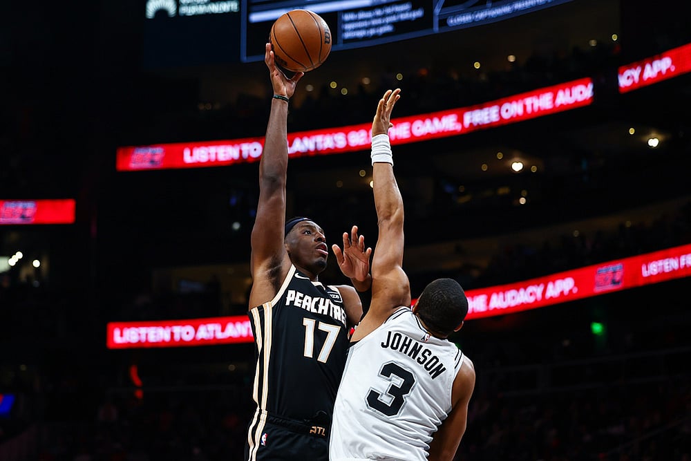 San Antonio Spurs vs Atlanta Hawks NBA basketball-Onyeka Okongwu